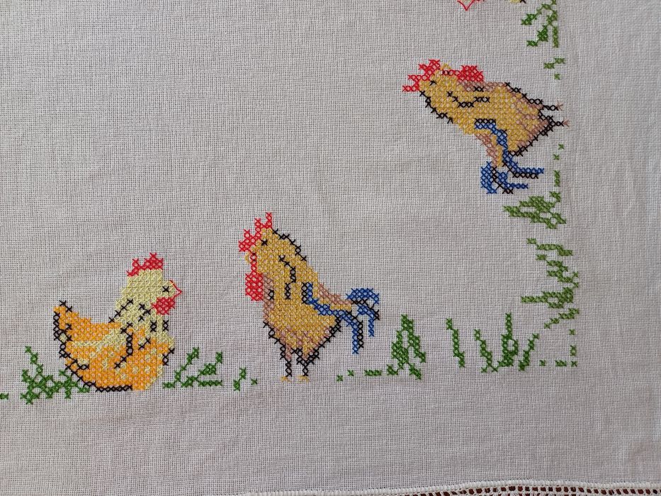 Obrus świąteczny,haft krzyżykowy