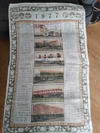 ściereczka kalendarz 1977 makatka Fabryka Wagonów Świdnica