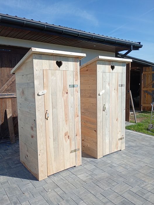 Nowy wychodek toaleta drewniana szalet WC ogrodowe slawojka kibel