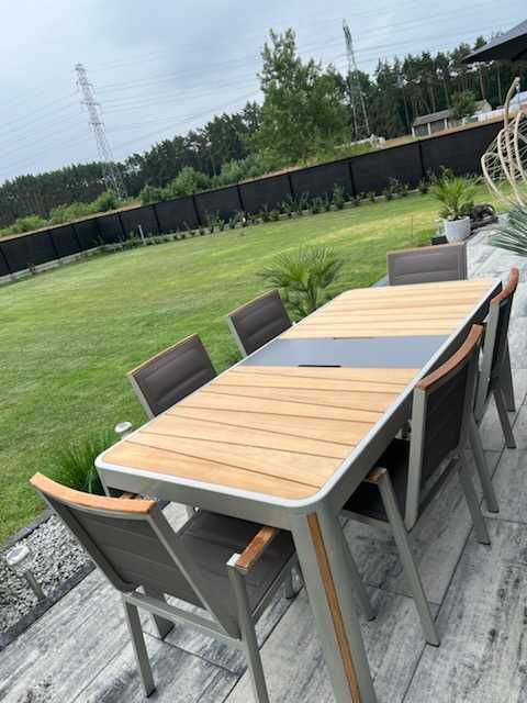 Aluminiowy zestaw mebli ogrodowych dla 6 osób