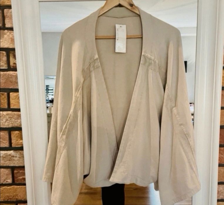 Made in Italy włoskie XXL 44 duży rozmiar kimono damskie porządna bawe
