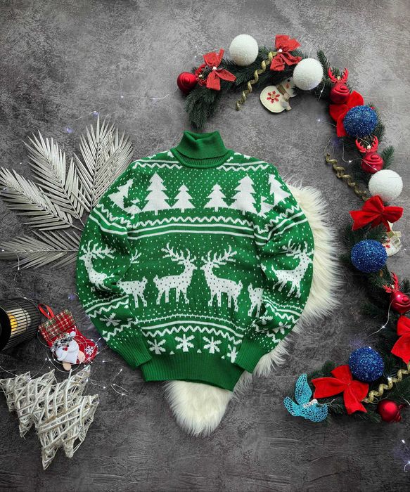 Новорічний светр,светр з оленями,парні новорічні светри, до XXL