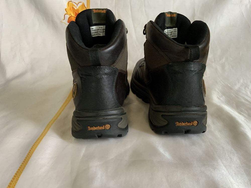 Фирменные зимние кожаные термо-ботинки Timberland. Размер 41 / 26.5 см