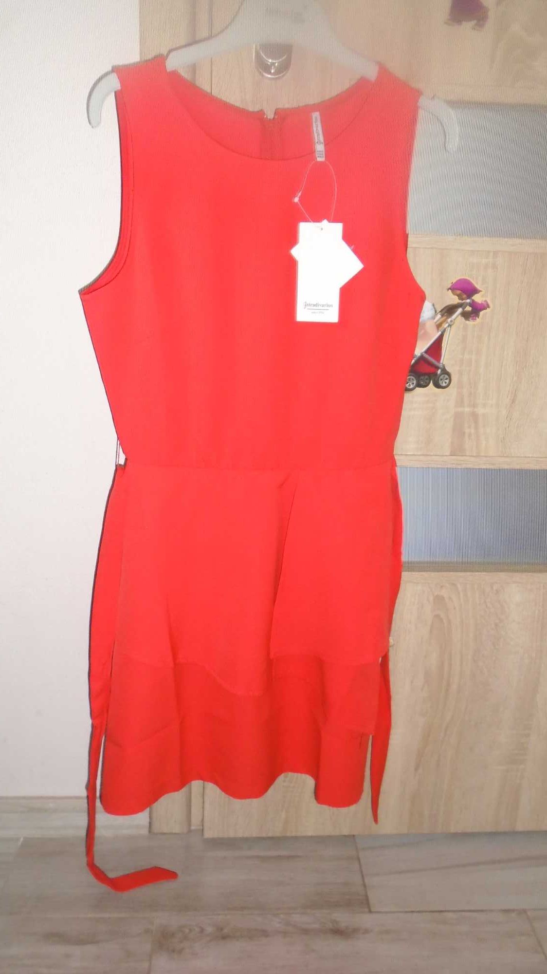 Sukienka elegancka Stradivarius ciemna pomarańcza r. M (38) nowa