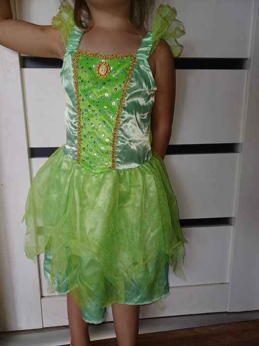 Elf dzwoneczek 104 110 przebranie sukiebka tiulowa zielona 4 5 bal