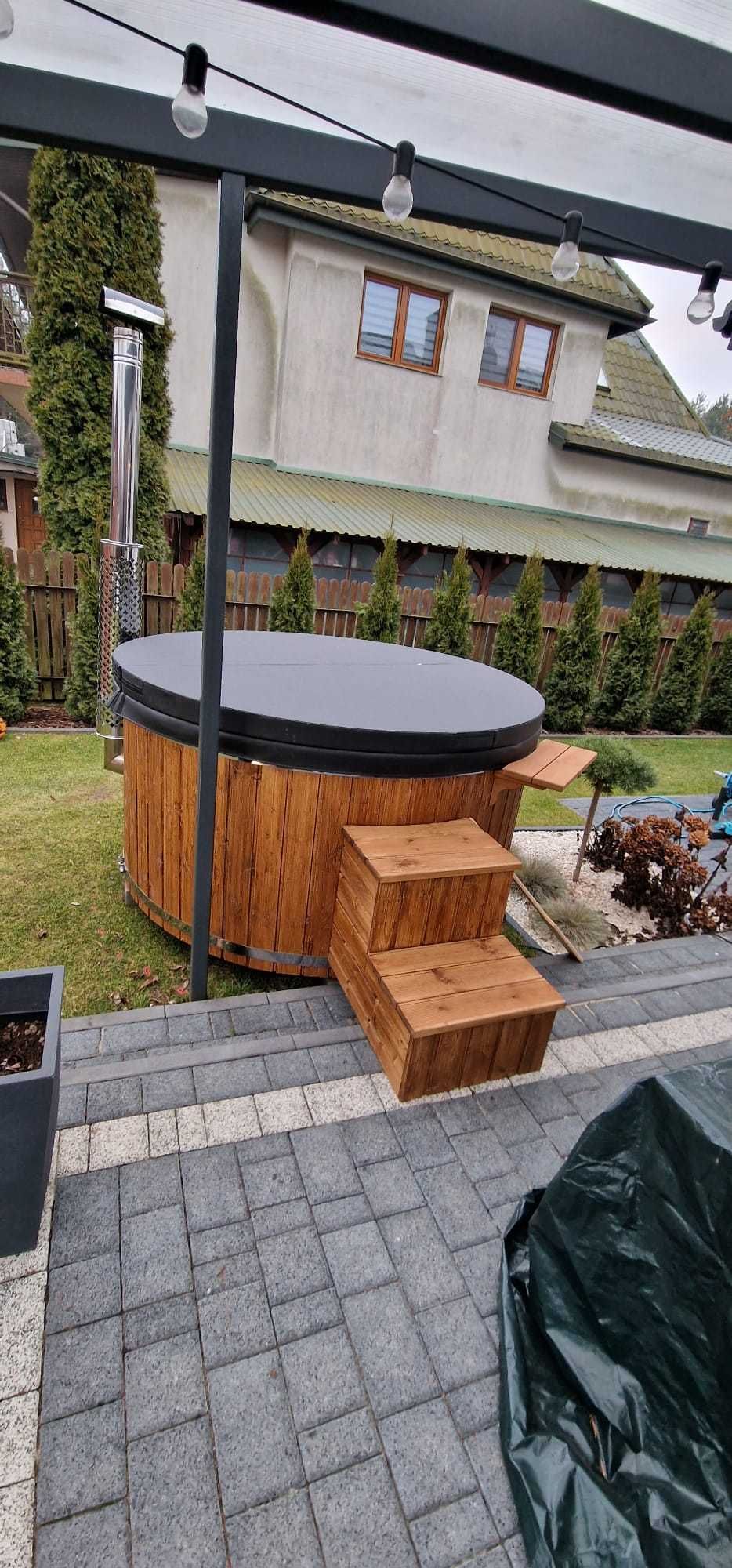 Jacuzzi hot tub ruska bania balia ogrodowa SPA Gorąca Beczka