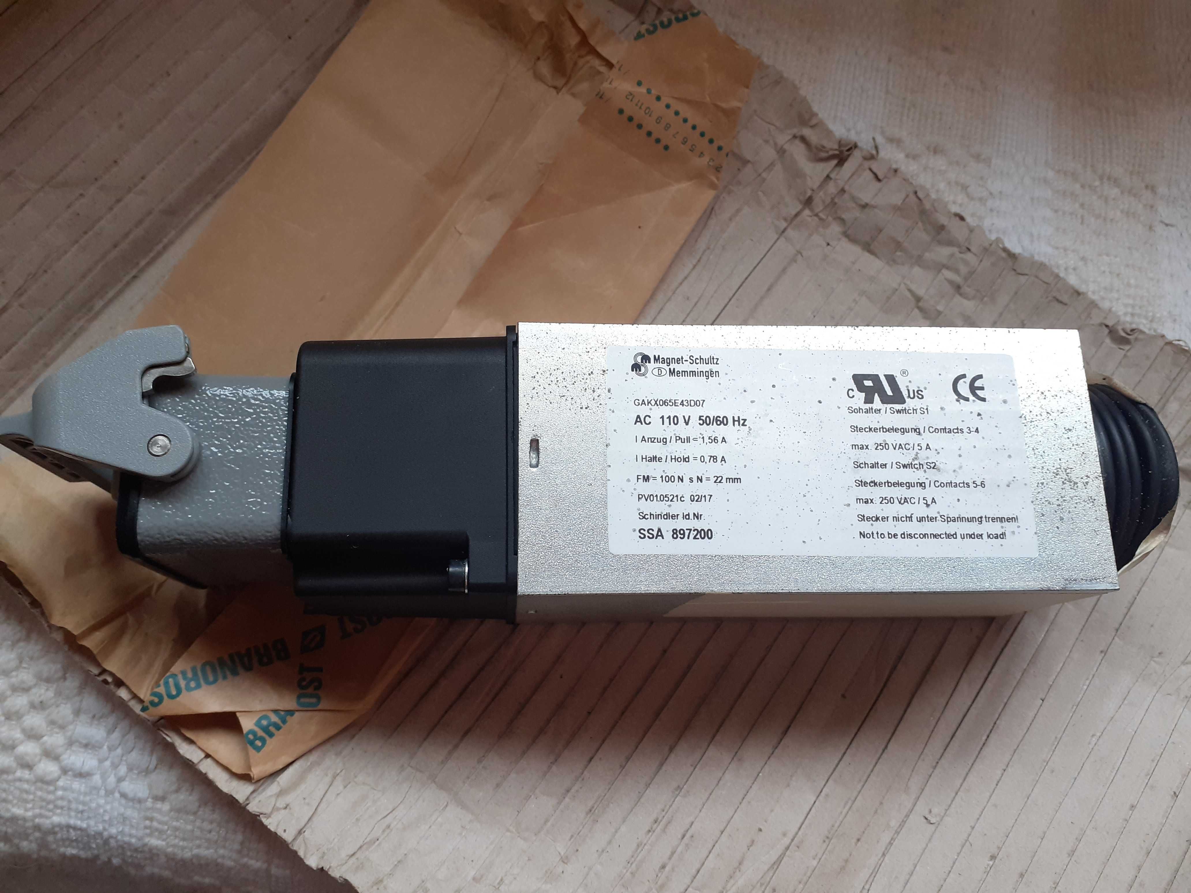 Schindler solenoide escada rolante SSA 897200 AC 110v 50/60hz