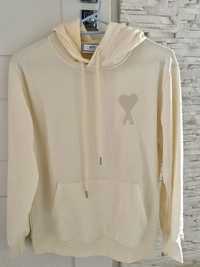 Ami kremowa bluza z kapturem hoodie bawelna