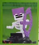 Naklejka kolekcjonerska LEGO Minecraft – Szkielet z fioletowym łukiem