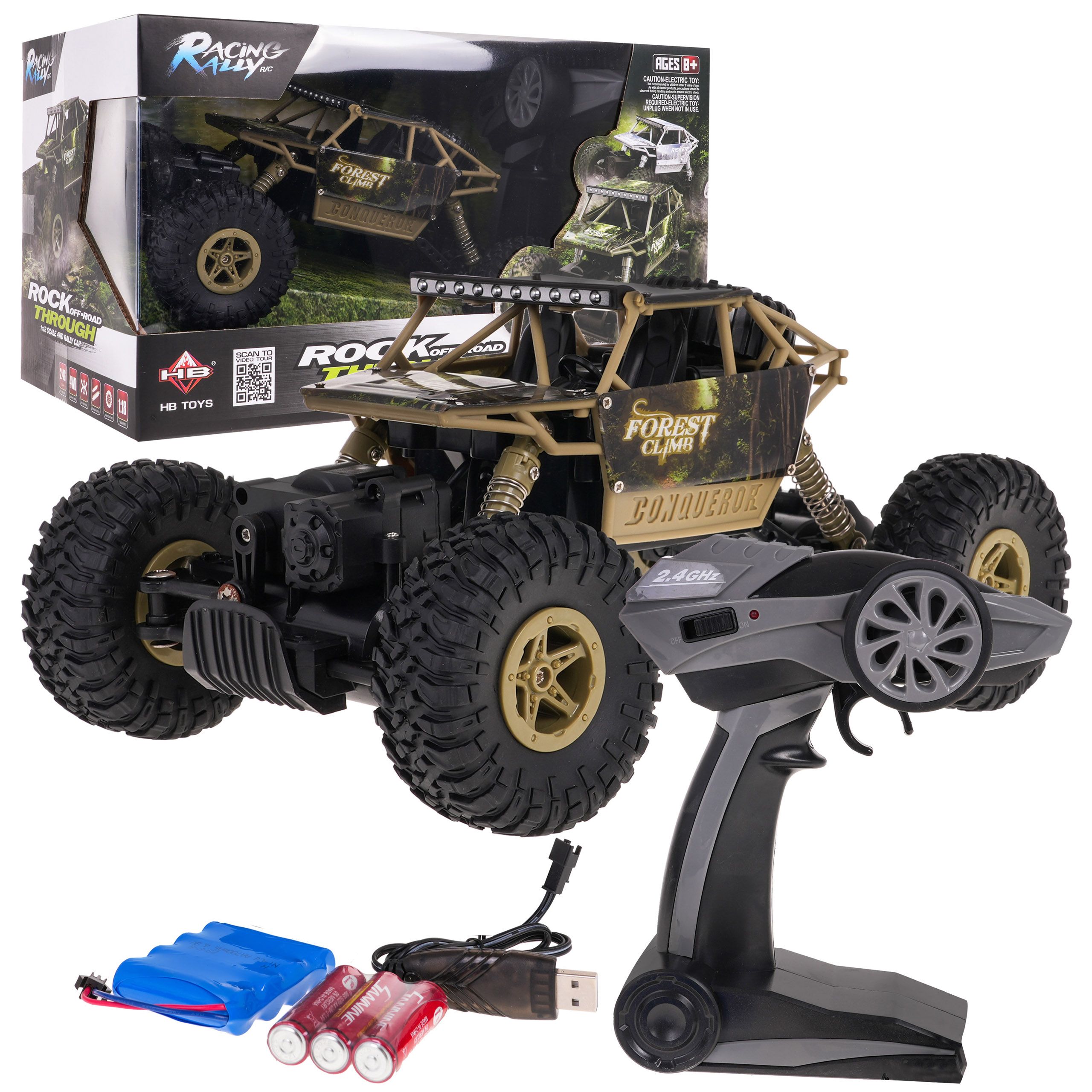 Samochód Zdalnie Sterowany Auto R/C 1:18 Crawler Forester 4X4 hbPy1803