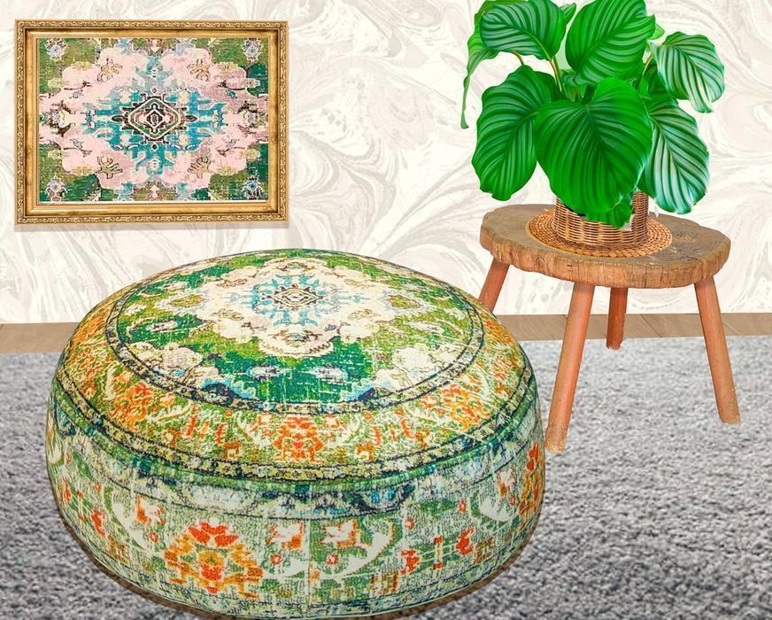 Mandala Life ART Bohemien Poszewka na Poduszkę 60 x 20 cm Okrągła