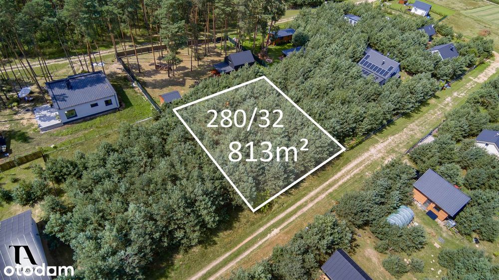 Działka 813 m² -blisko jeziora, idealna pod dom lub rekreację