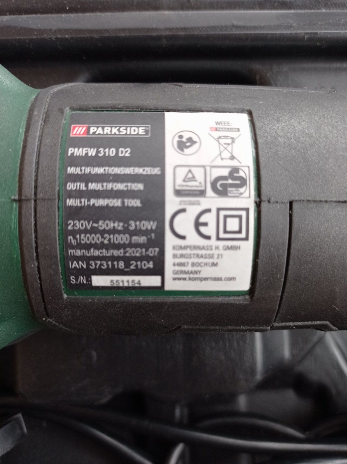 Продам Ренаватор Parkside PMFW 310 D2.
Візуально в чудовому стані.