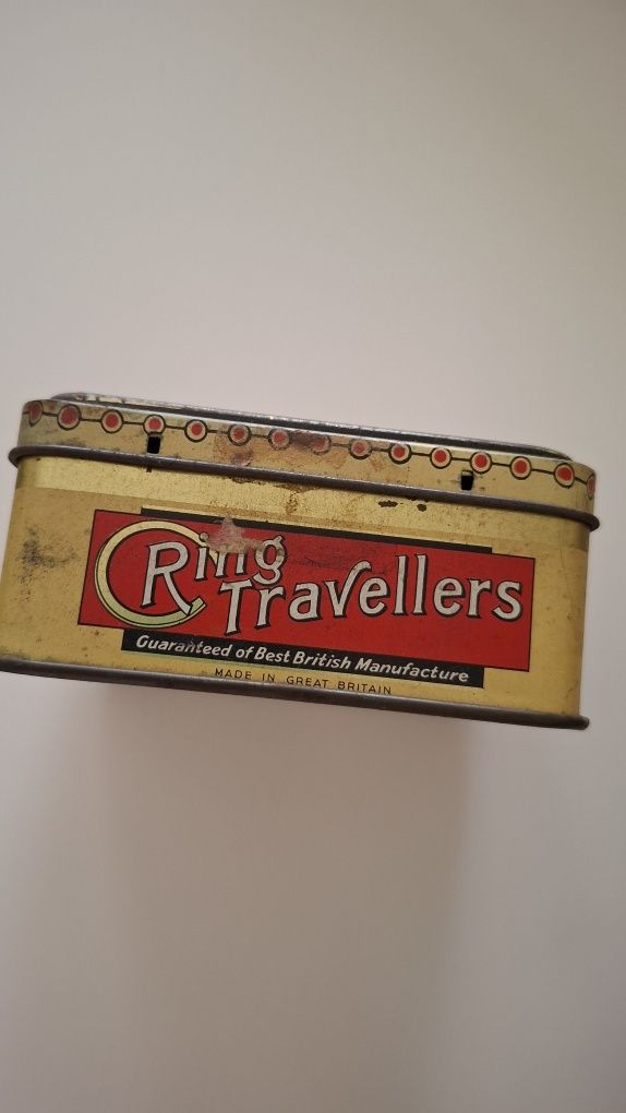 Caixa antiga Ring Travellers E. Jenckes & Co Ltd Escócia