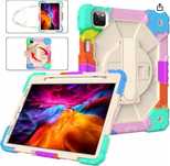 Etui Obudowa Case na Tablet iPad Air 4/10.9/2020 z Paskiem Beżowy Fiol