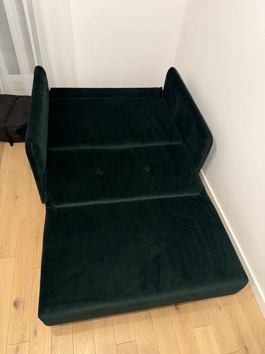 Amerykanka sofa kanapa ciemnozielona BRW