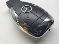 Подарочная USB зажигалка с логотипом Mercedes, BMW с фонариком