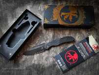Nóż Microtech Anax Black DLC USA komplet nowy