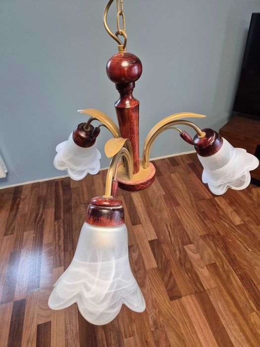 Żyrandol 3 punktowy oraz kinkiet