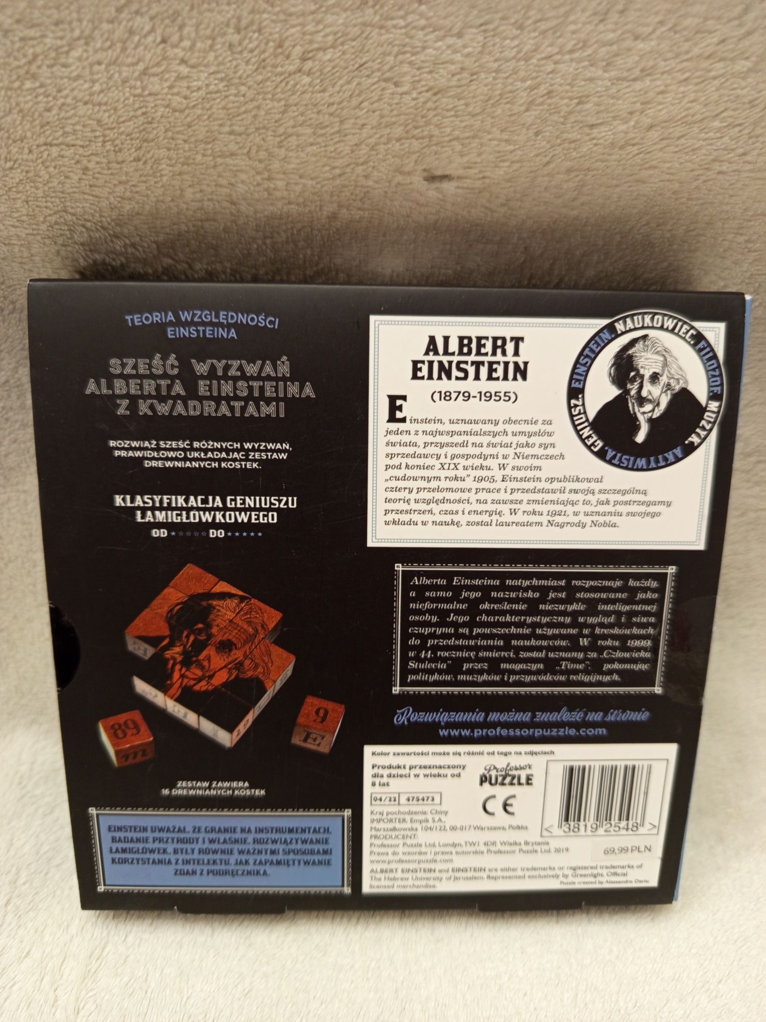 Zagadka logiczna kwadraty Einsteina