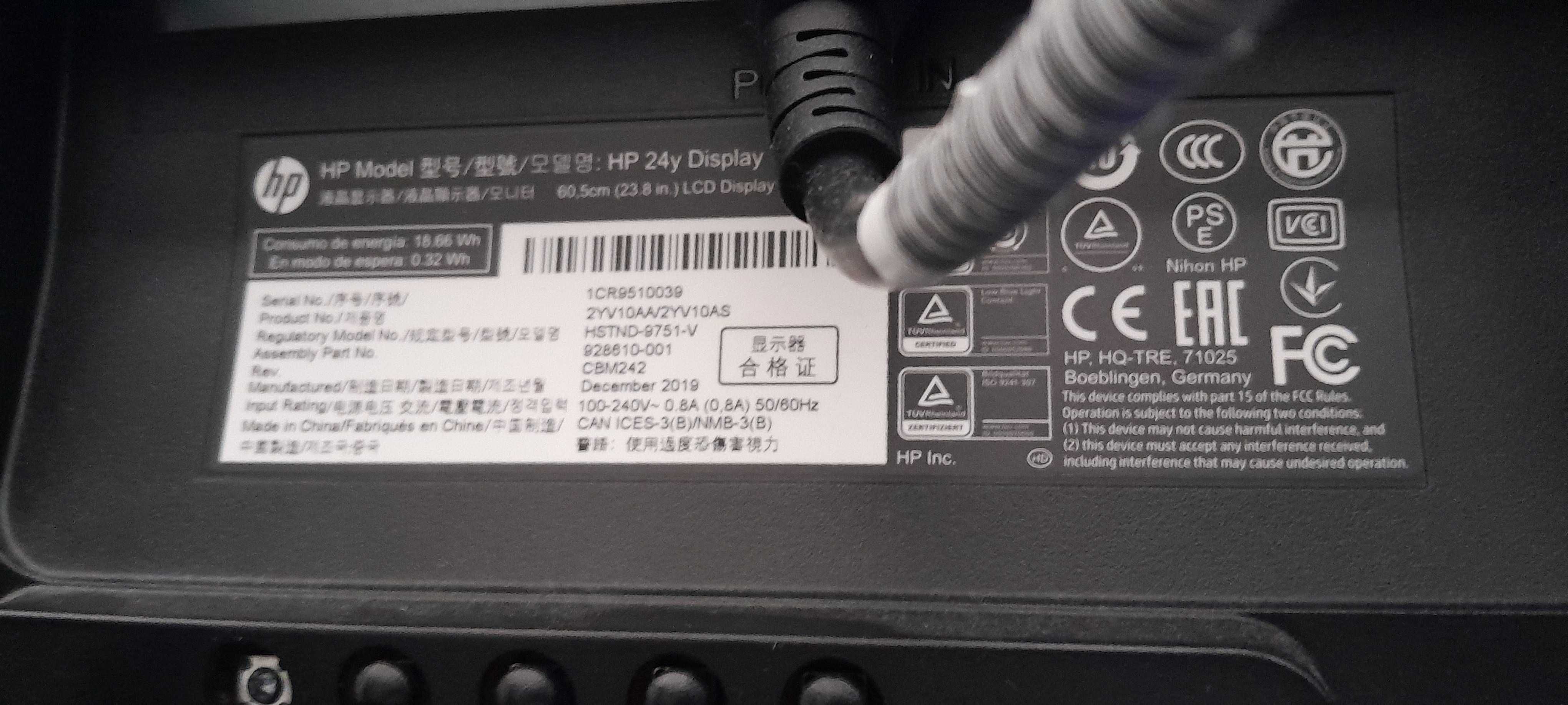 Monitor hp 24y 16:9 60hz