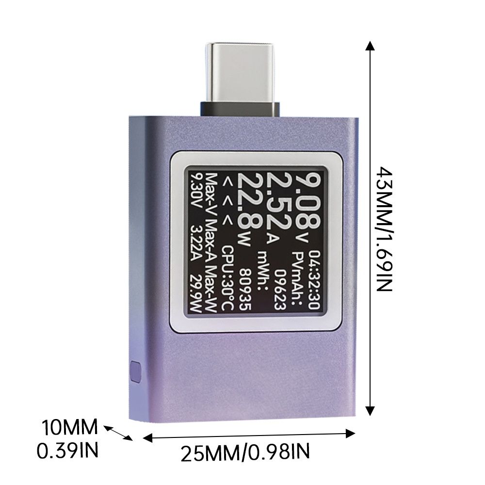 USB Type-C тестер HIDANCE HDC-085C струму, напруги, ємності