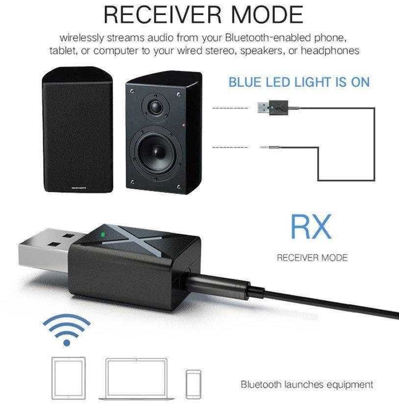 2 в 1 Bluetooth V5.0 B16 аналог KN-320 Аудио Передатчик Приемник