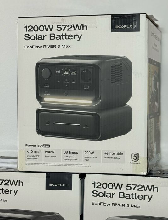 Комплект зарядної станції EcoFlow RIVER 3 Max (EFRIVER3Max-EU-CBOX)