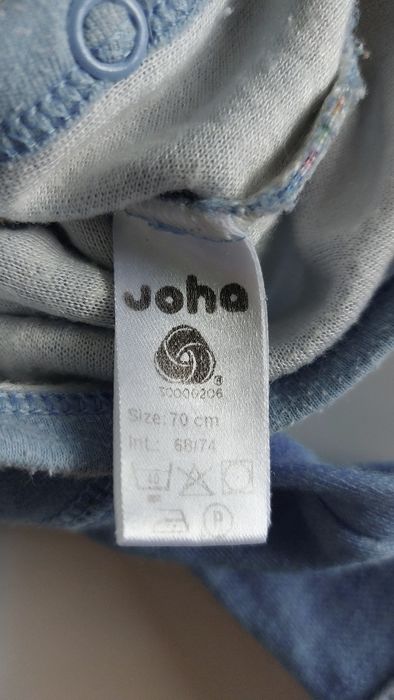 68 JOHA wełniane bambusowe body kopertowe z długim rękawem