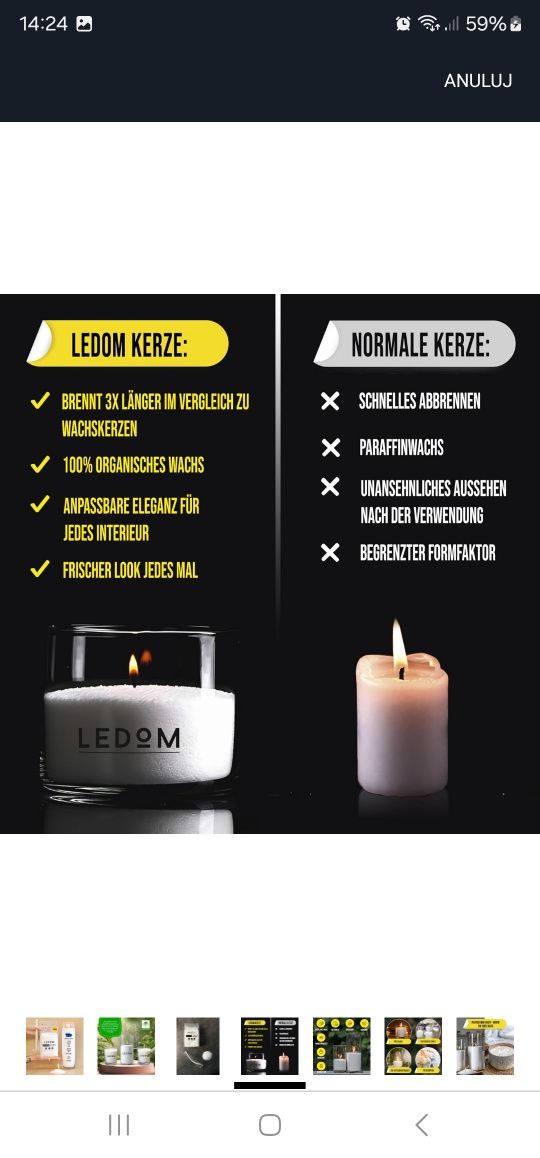 Wosk granulat LEDOM