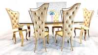 Jadalnia krzesła Vanessa pik + stół GLAMOUR / KOLOR