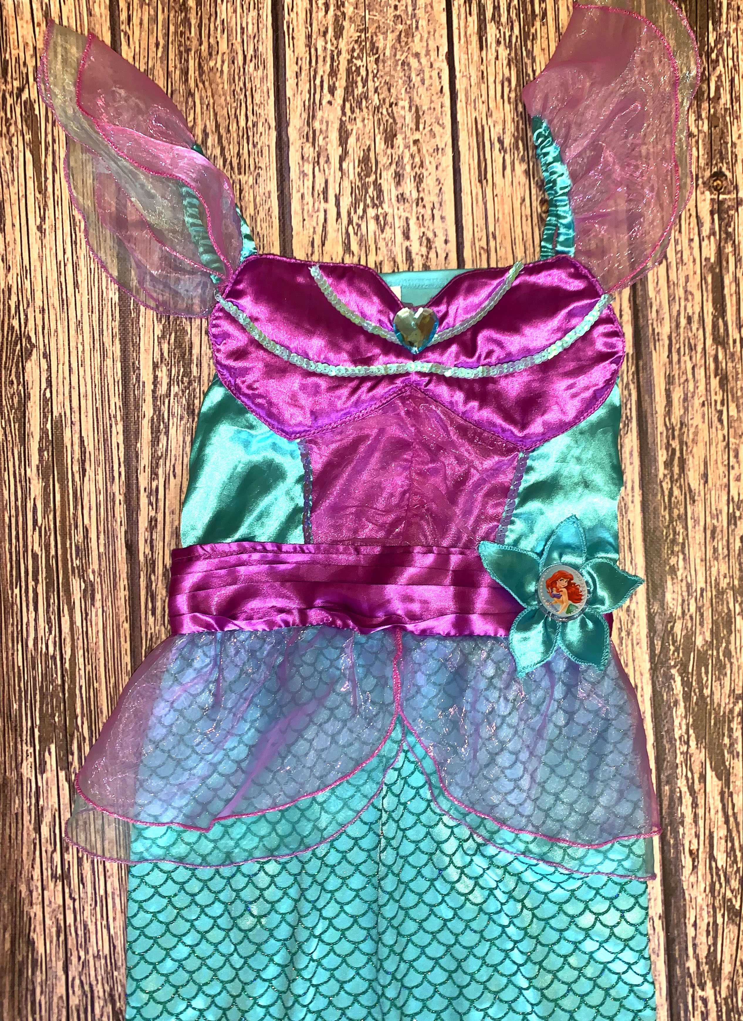 Новогоднее платье Русалка для девочки 8-9 лет, 128-134 см