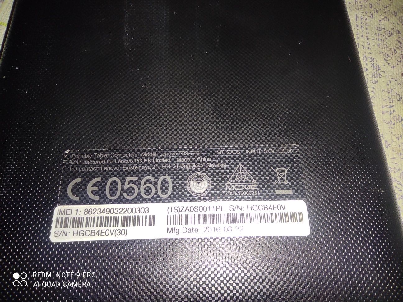 Tablet Lenovo TB3-710I