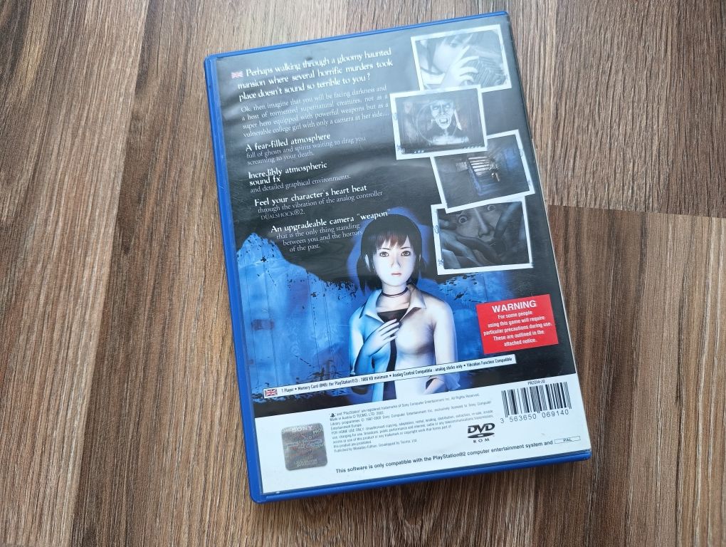 Gra PS2 unikatowa Project Zero Fatal Frame wydanie premiera angielskie