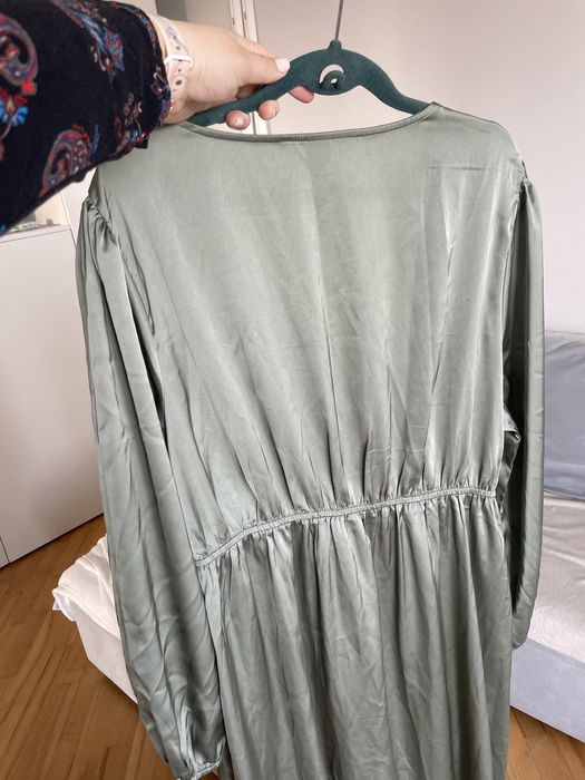 Elegnacka asymetryczna satynowa midi sukienka Shein 2XL / 48-50