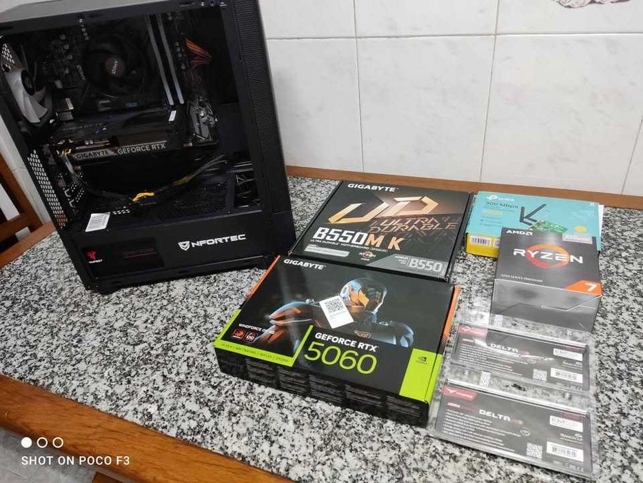 PC Gaming RTX 5060, Ryzen 7 5700g, 64GB ram, 1TB NVMe SSD.