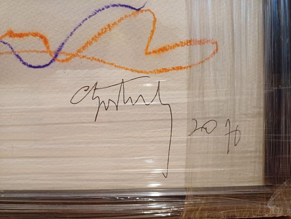 Quadro de arte abstracta de Agostinho Santos