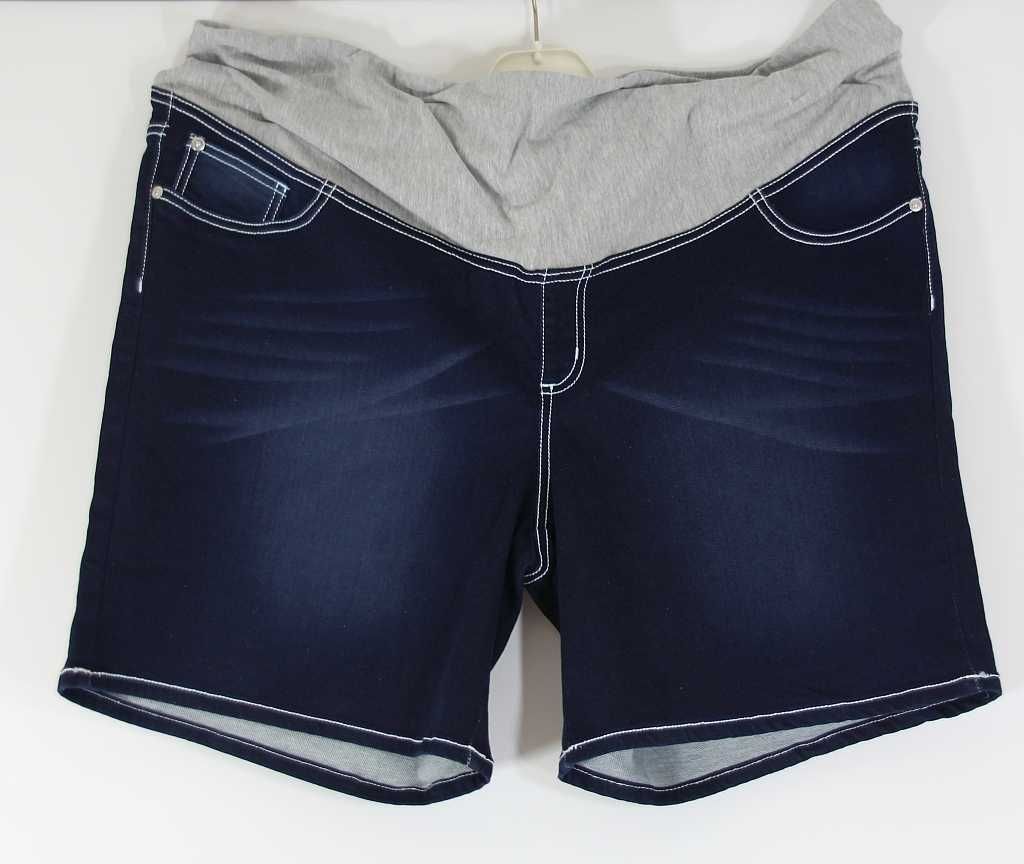 Jeans krótkie ciążowe stretch Bawełna  Rozmiar 52