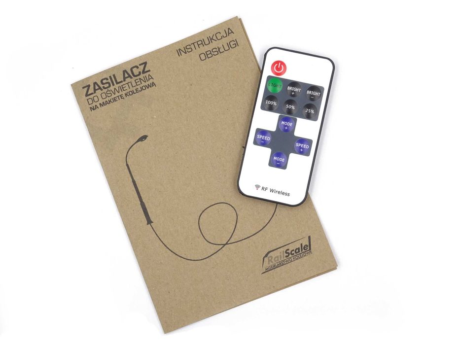 Zasilacz do oświetlenia na makietę PILOT 3V 1A zdalne sterowanie
