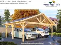 KIT Storm Safe 33m² - Estável otimo por telhas cerâmicas Casa madeira