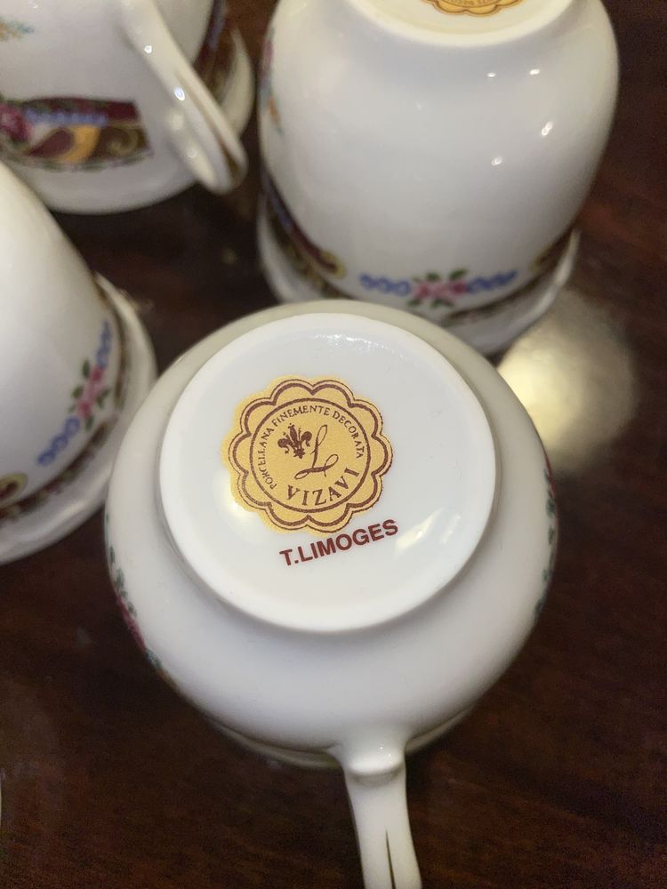 Conjunto de chá em porcelana T. Limoges