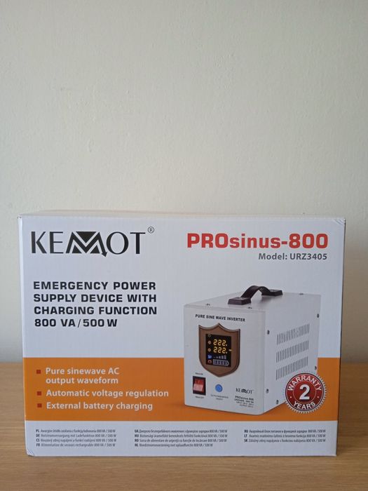 Перетворювач напруги з 12 на 220 KEMOT Prosinus 800