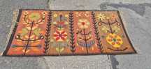 Cepelia PRL Piękny geometryczny kilim z lat 60.