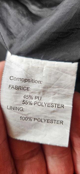 Męska, czarna kurtka skórzana S