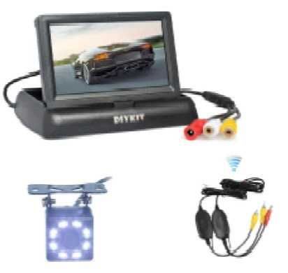 KIT câmara + monitor WIRELESS LCD p estacionamento marcha atras NOVO