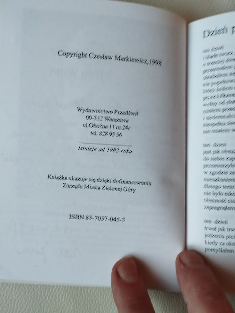 Markiewicz Moja wina, z dedykacją
