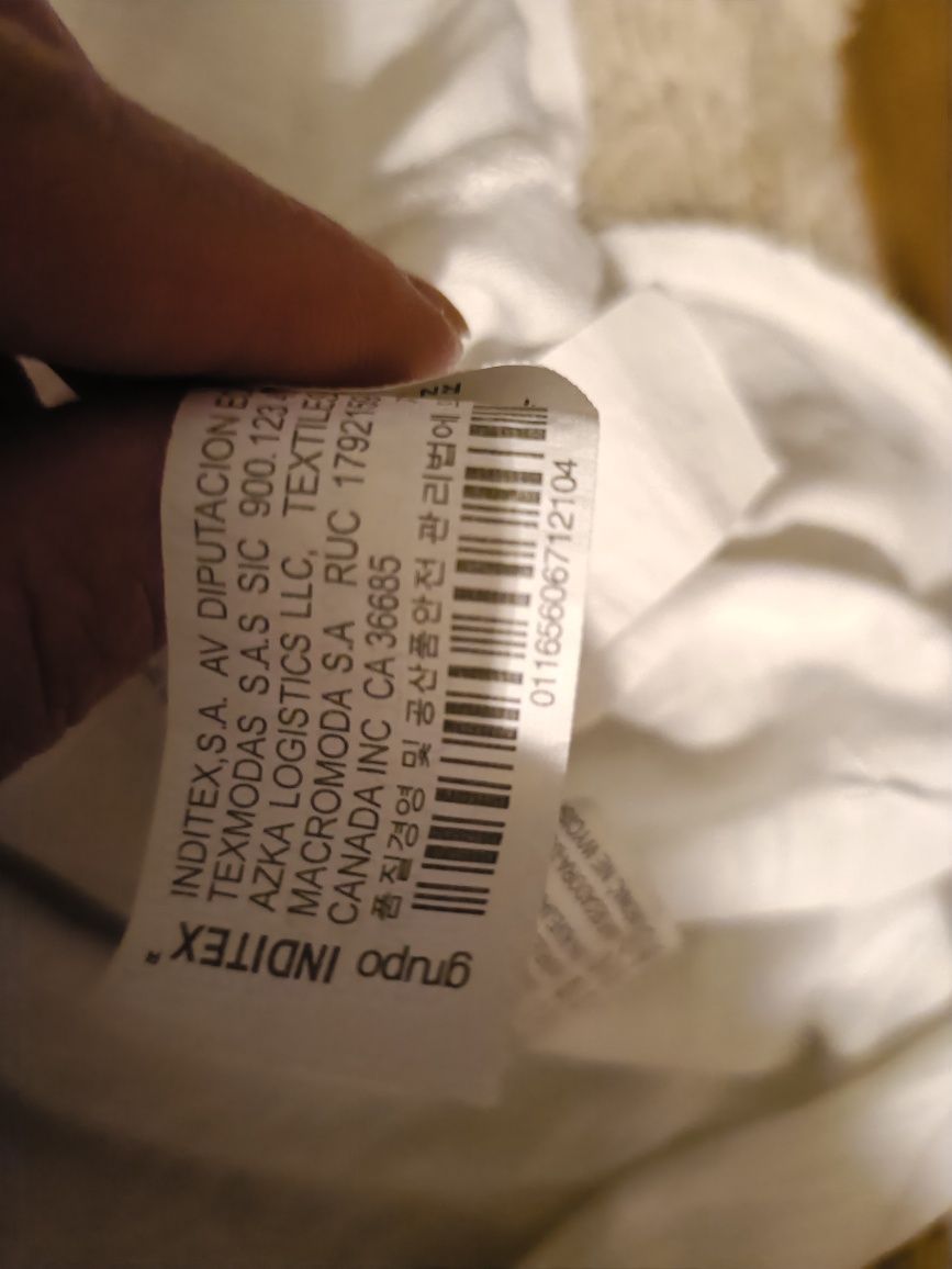 Zara girls t-shirt krótki rękaw warkocze brokat rozm 140