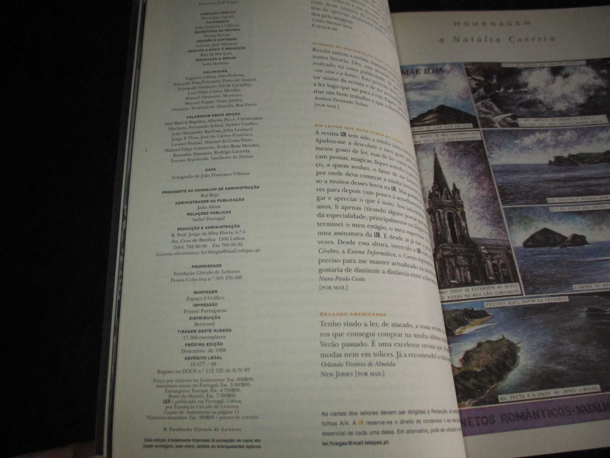 Livro Saramago Revista Ler 1998