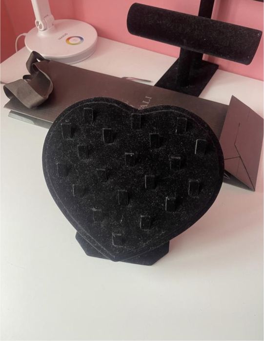 Підставка органайзер для прикрас кулонів сережок чорний оксамит