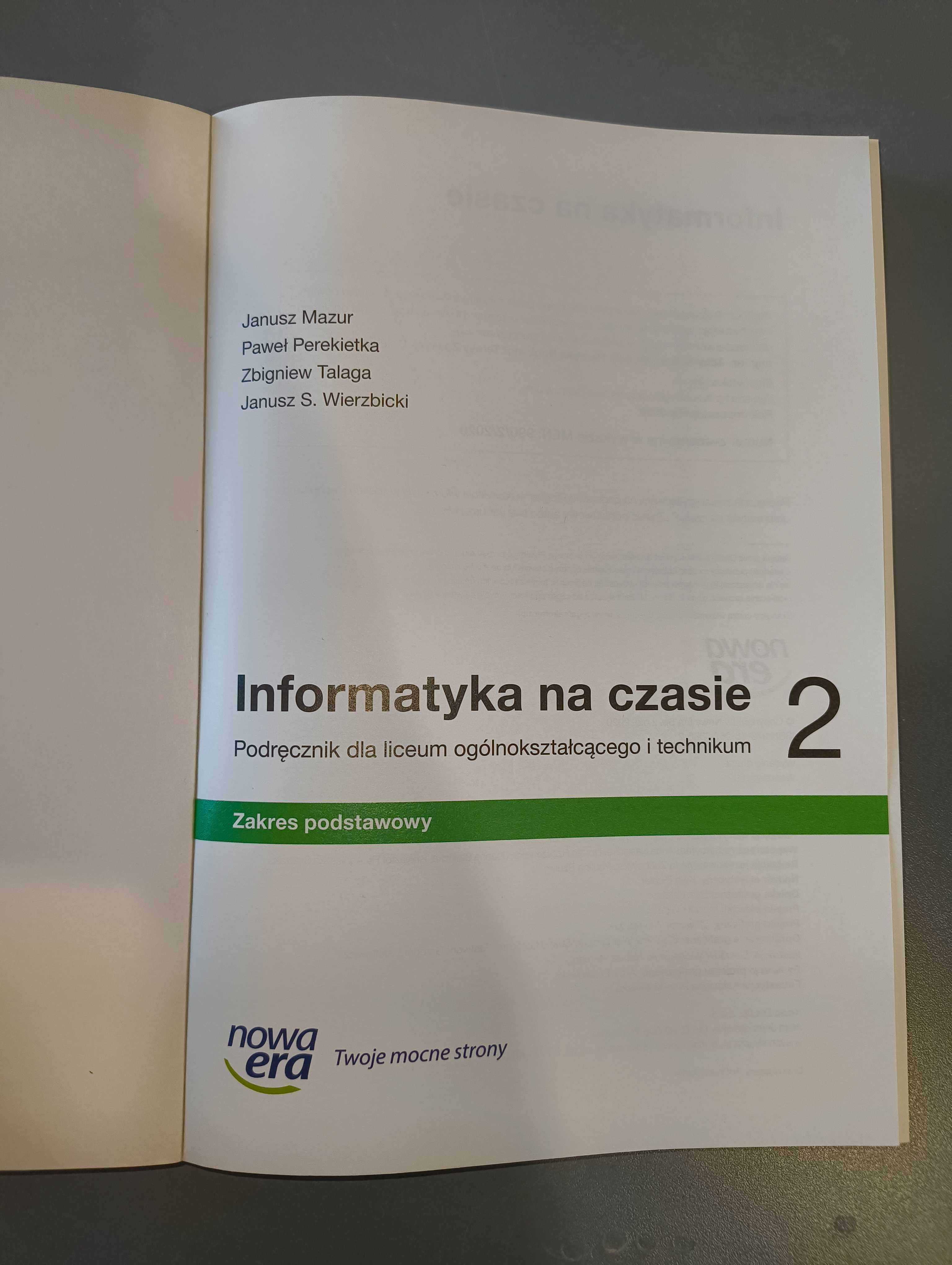 Podręcznik Informatyka na czasie 2 podstawa
